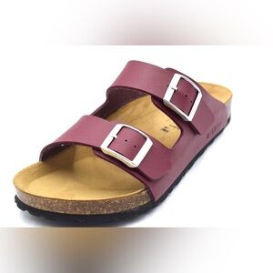 NEW 122 MIRAF WOMEN SANDALS BURGUNDY SUMMER SANDALS